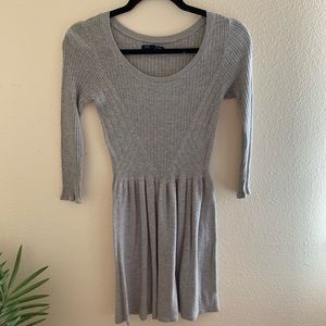 Grey sweater dress